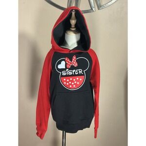 Girls Sister  Minnie Mouse Disney AMS Hoodie Sweatshirt Small S